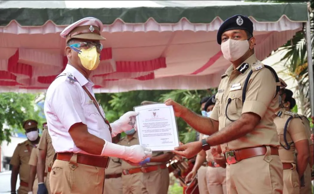 chennai commissioner welcomes police officers return to duty after cured from corona
