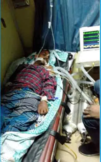 High-speed treatment for youth injured in train accident