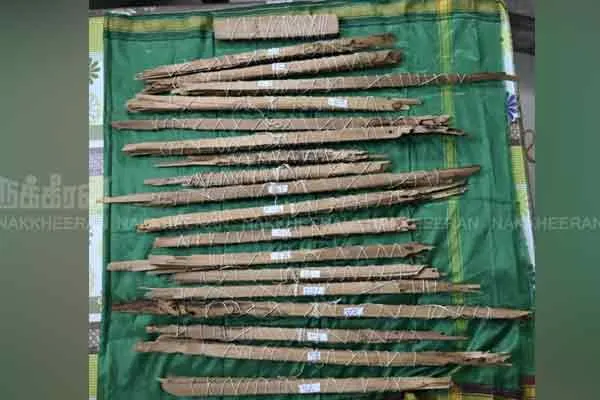 tamil vedam thiruvaimozhi text composed by nammalvar discovery palm leaf text 