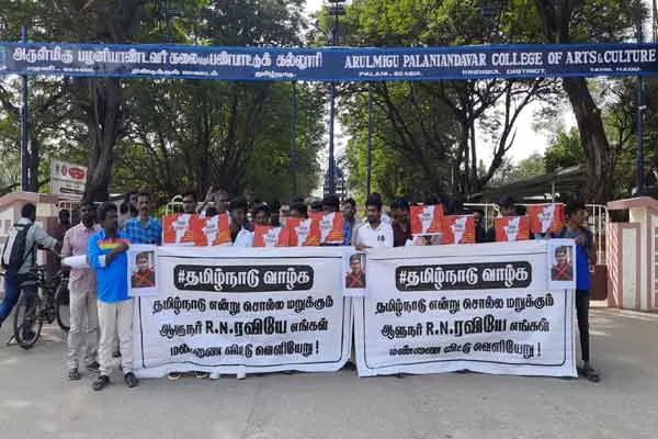 palani college student participated for tamil nadu governor rn ravi tamilnadu name issue