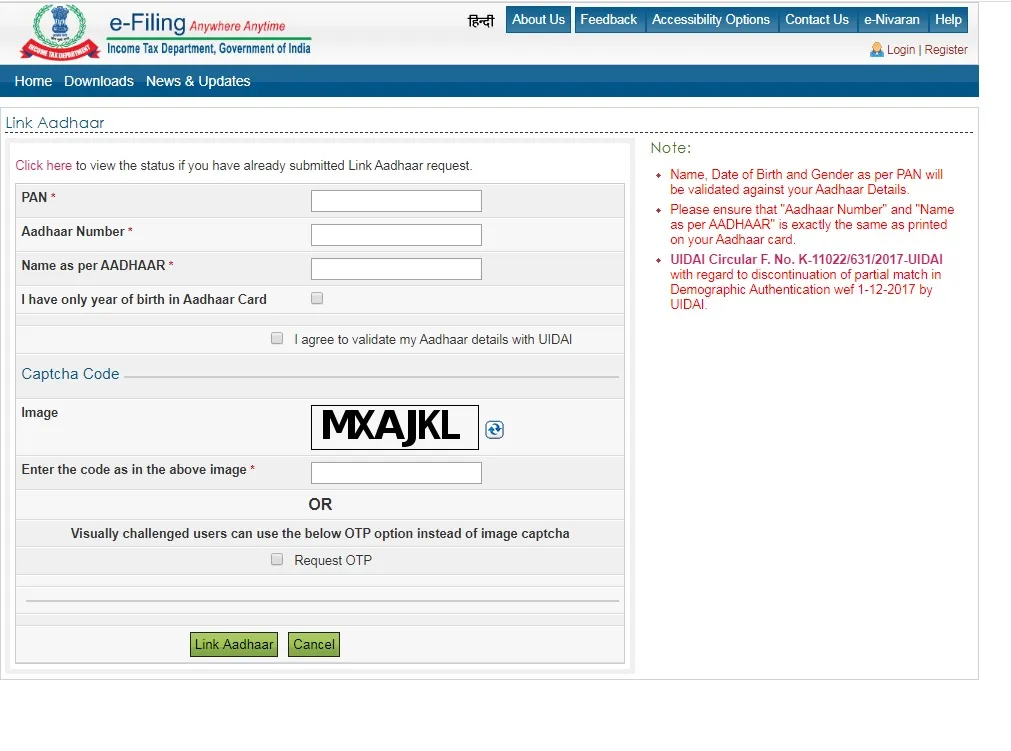 pan card number aadhar card number link time extend union government 
