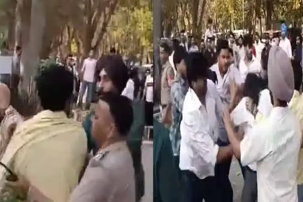 Fierce clash between two groups at the panjab university in chandigarh
