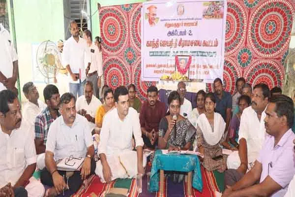 pudukkottai Collector Aruna speech at the grama sabha meeting 