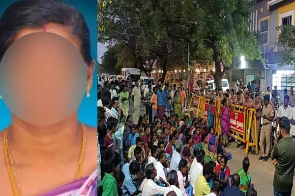 Young woman incident after giving birth via cesarean section relatives block road