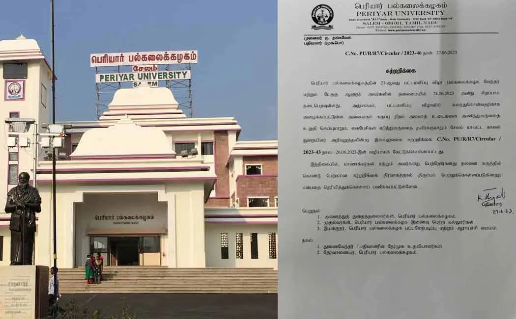 black dress issue periyar university circular withdraw