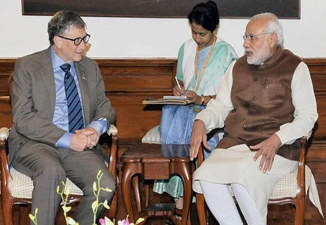 INDIA PRIME MINISTER NARENDRA MODI USA BILLGATES AWARD 