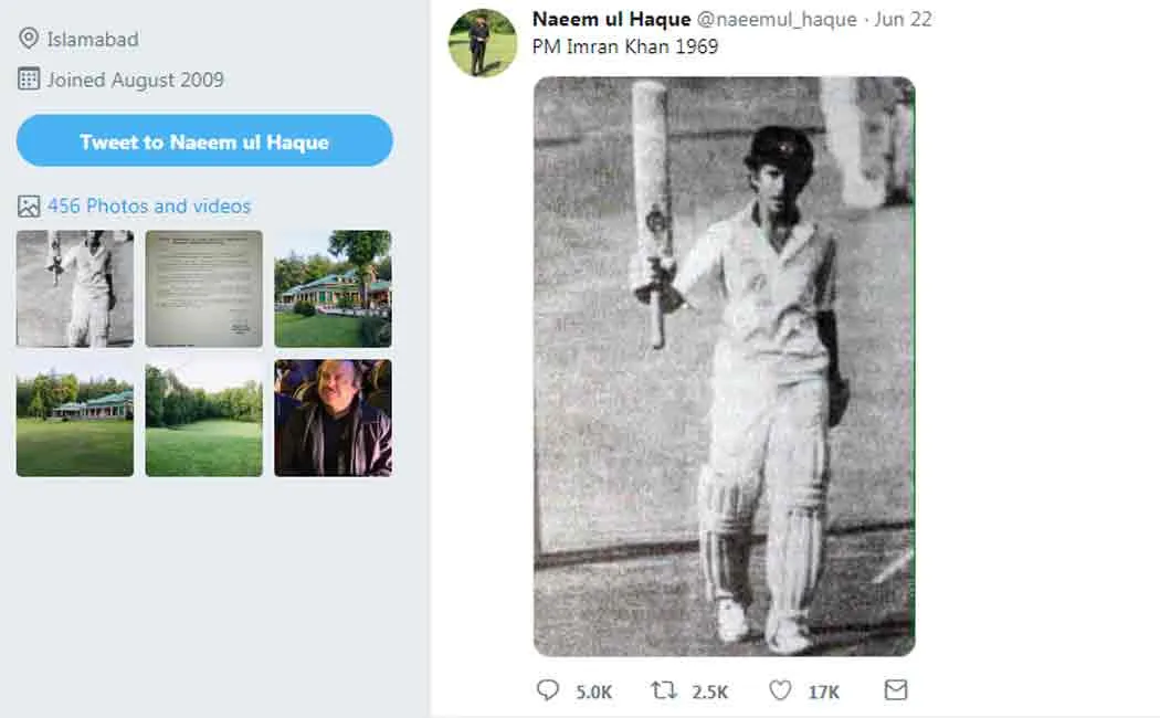 imran khan's assistant posts sachin photo in twitter instead of imran khan