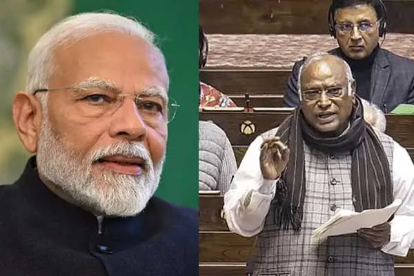 Mallikarjun Kharge criticized Pm Modi in parliament
