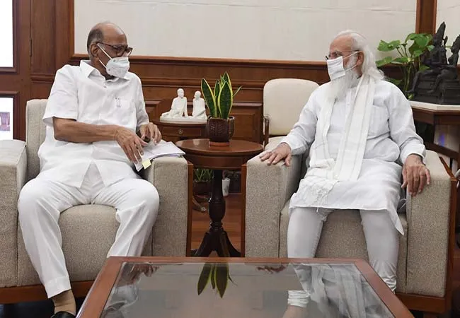 sarath pawar meet with pm narendra modi at his residence 