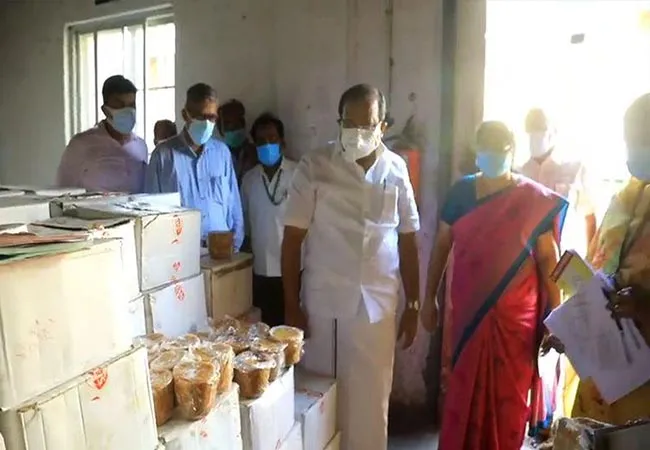 The Minister who personally inspected the Pongal gift package items!