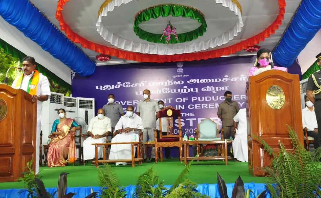 Puducherry's new cabinet takes charge