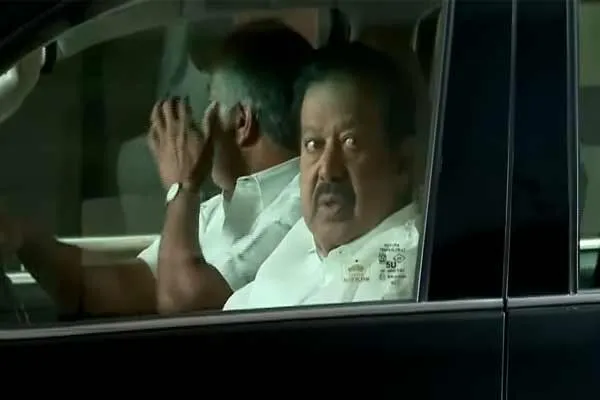 Minister Ponmudi in  ED Office