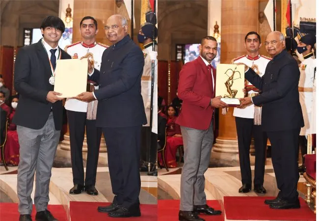 President Kovind confers Major Dhyan Chand Khel Ratna Award, 2021 