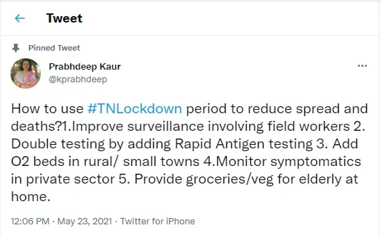 complete lockdown coronavirus prevention doctor prabhdeep kaur tweets 