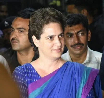  Priyanka Gandhi fined for not wearing helmet