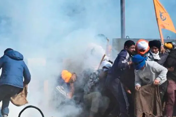The struggle continues unabated and Police hurled tear gas at farmers