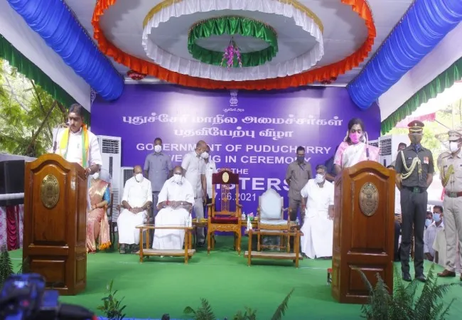 puducherry cabinet ministers swearing 