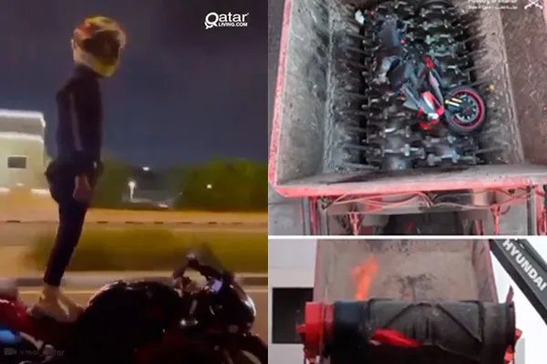 youth in Qatar; bike adventure incident