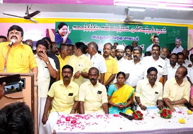 virudhunagar district, sriviliputhur minister rajendra balaji speech 