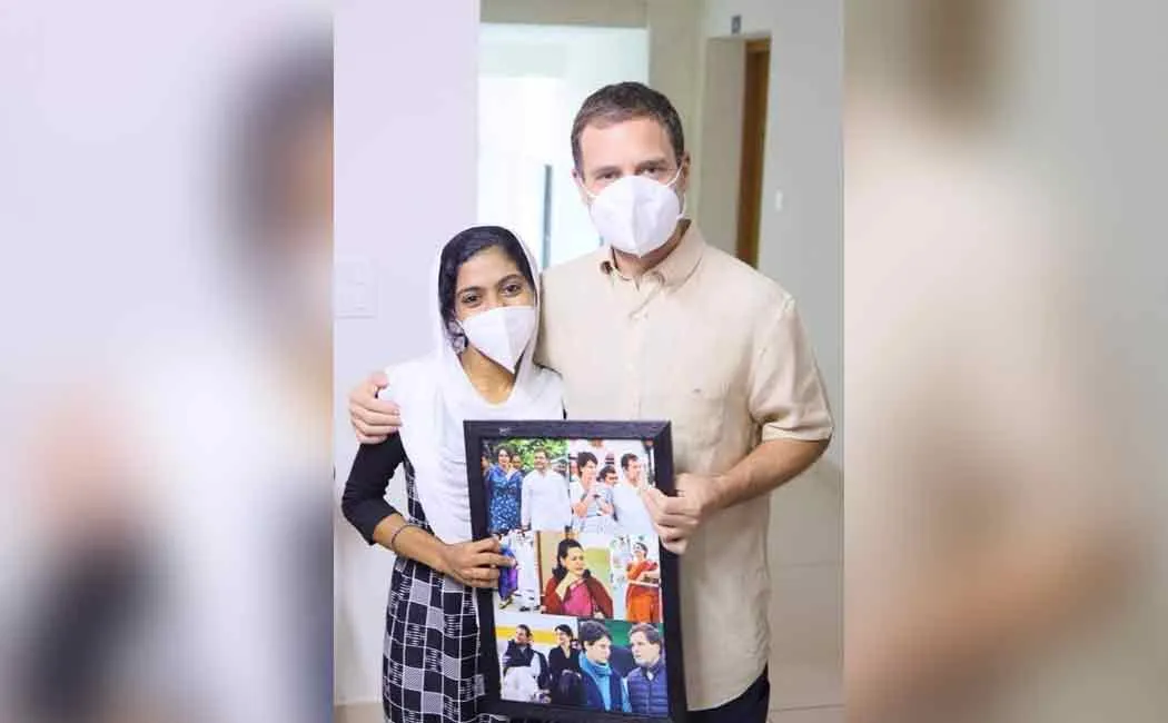 Rahul Gandhi fulfills the wish of an disabled student who has won the NEED exam!