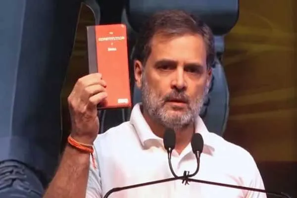 Rahul Gandhi accused Prime Minister did not read the constitution book in Parliament