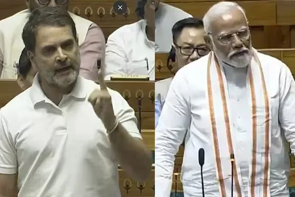 Rahul Gandhi Vs Narendra Modi debate in  Lok Sabha