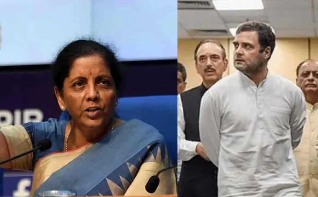 nirmala sitharaman answers rahul gandhi