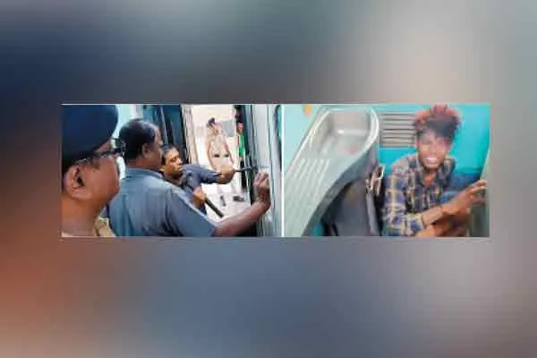 A teenager who sneak up in the train toilet for 16 hours