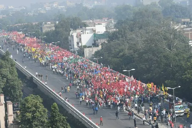 delhi farmers rally