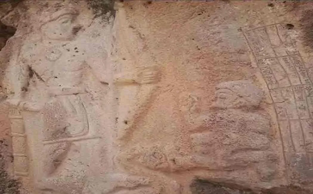 ram painting in iraq cave