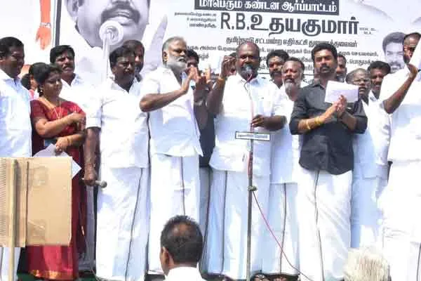 admk udayakumar talks about tamilnadu government issue at madurai vadipatti 