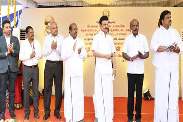 The CM started the construction of the high-level flyover
