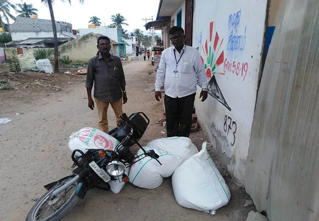 Daily ration rice bundles in vellore district 