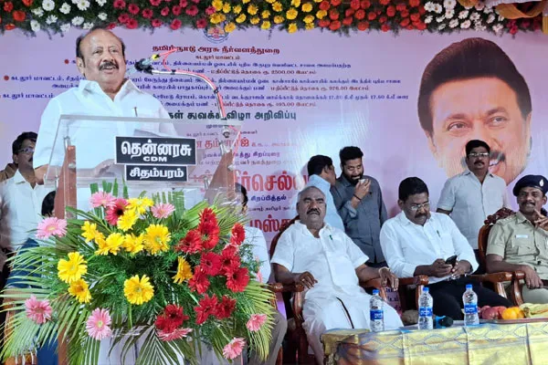 Ministers Inaugurating Outer ring road work in Chidambaram at Rs.35 crore;