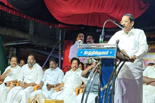 RS Bharathi speech at Tamil Nadu Deputy Chief Minister Udhayanidhi Stalin's birthday celebration public meeting