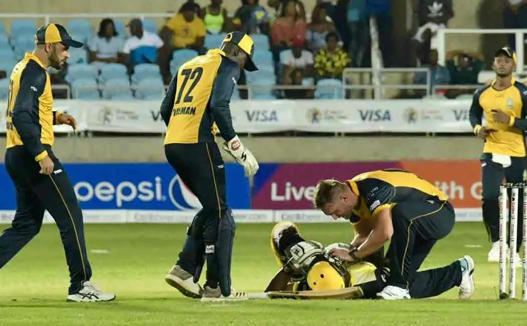 russell injured in carribean premier league