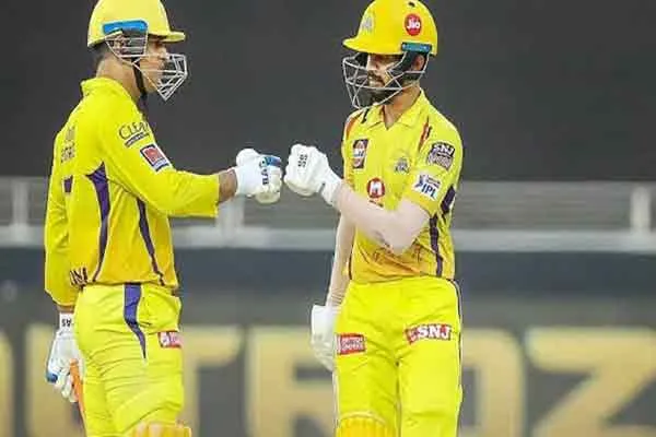 captain dhoni praised csk batsman ruturaj gaikwad 