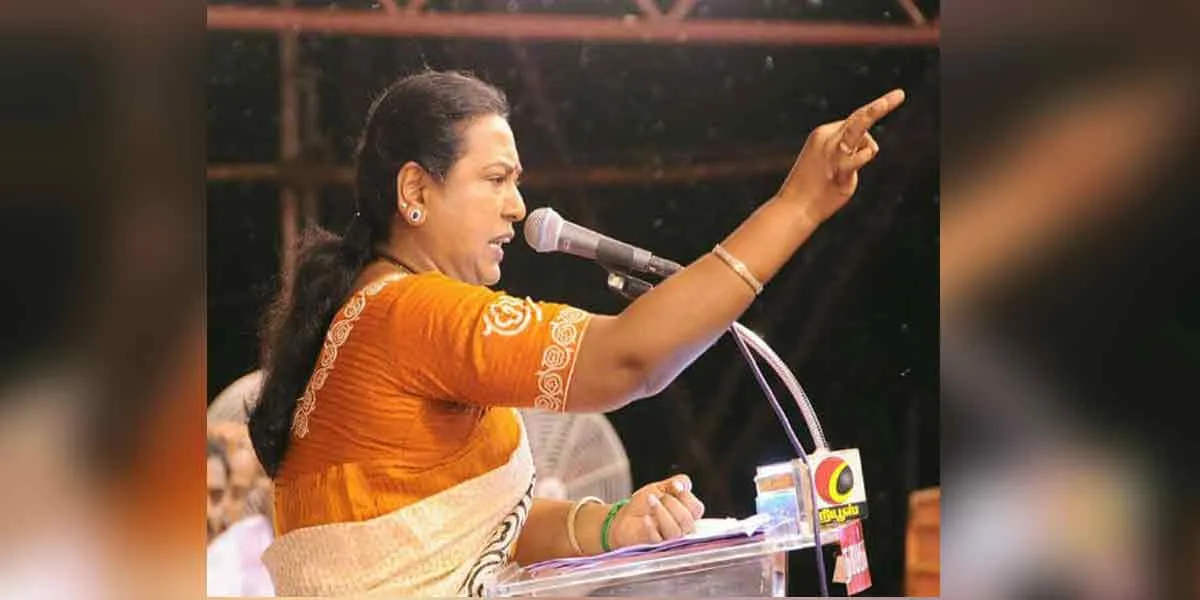  There is a limit to patience '' - Premalatha Vijayakand speech
