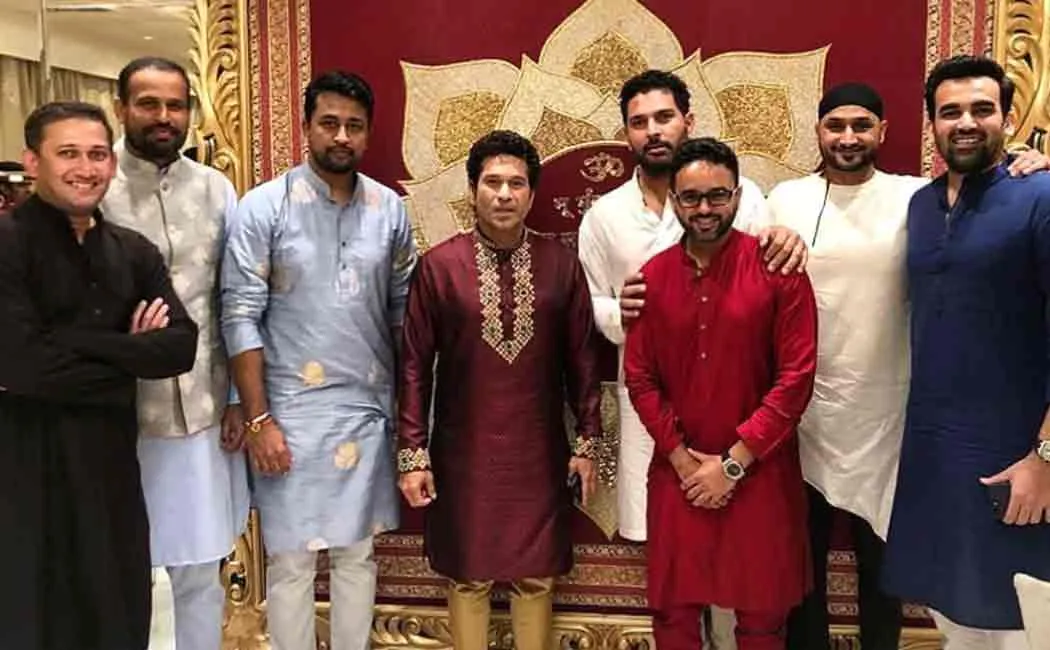 sachins ganesh chathurthi celebration at ambani house