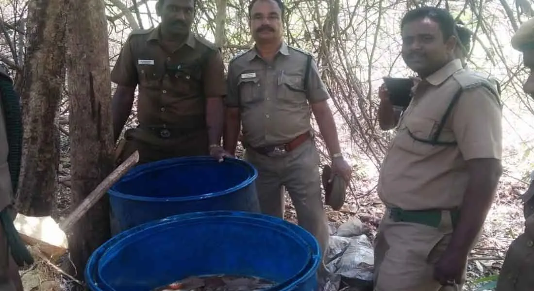  For 20 years the illicit liquor... Uncovered Police... Forest Department action 