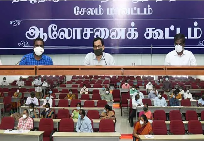 coronavirus prevention meeting salem district collector speech 