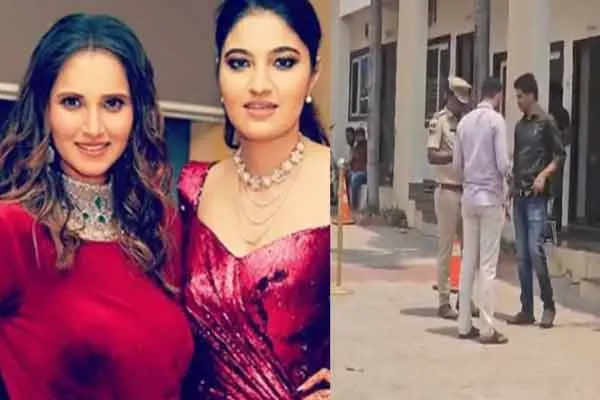 Shooting at an event organized by Sania Mirza's sister in hyderabad