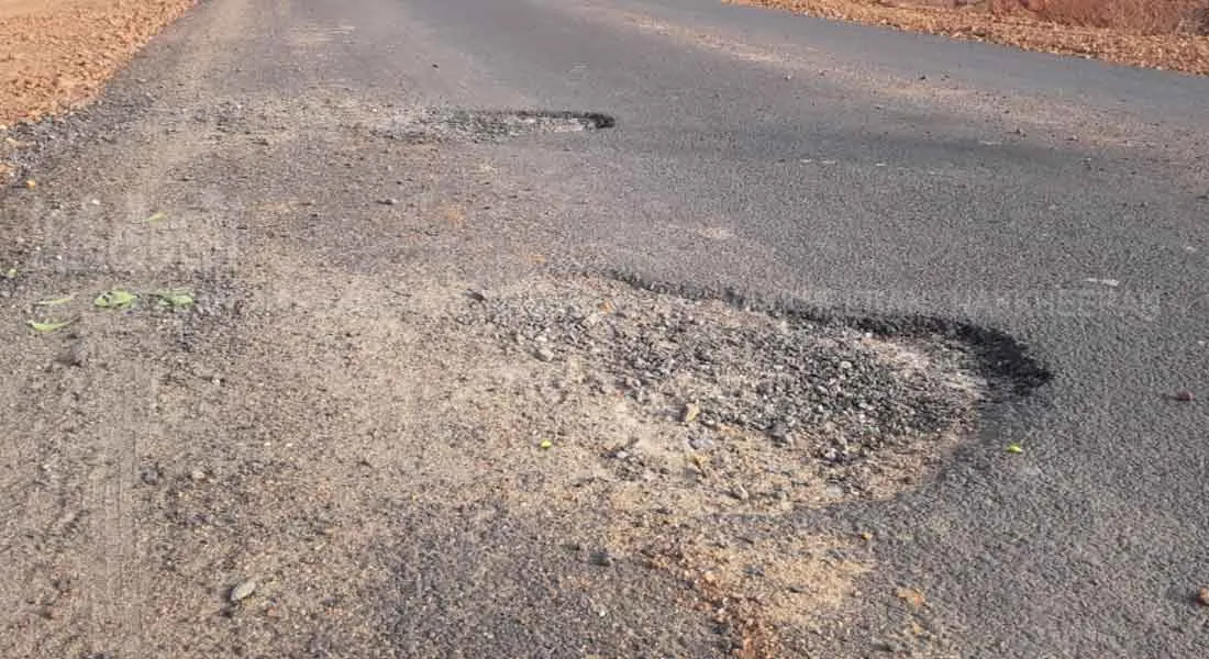  Damaged road in one month