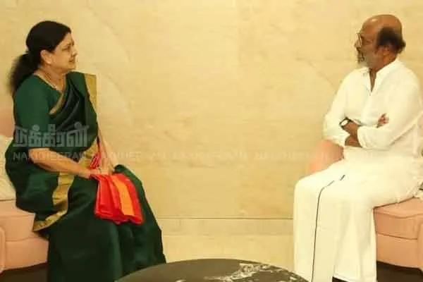 Actor Rajinikanth met and congratulated Sasikala