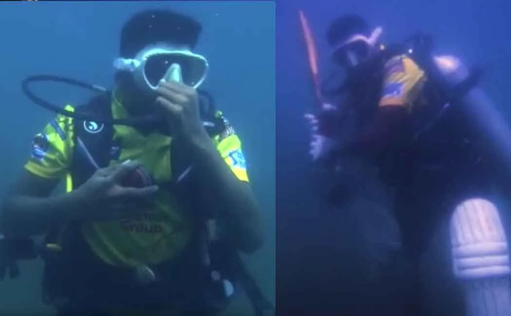 20 minute cricket at a depth of 12 meters, action of the youth who impressed many