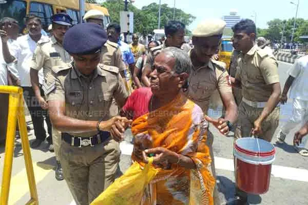 tiruvannamalai old woman land encroachment incident at secretariat