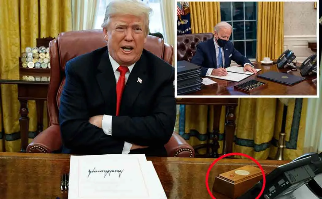 biden removes trump's coke button in white house