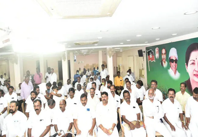 admk leader speech at party meeting 