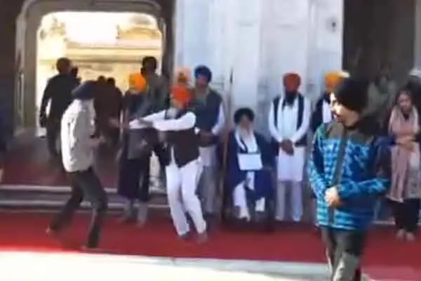Punjab Golden Temple Sukhbir Singh Badal incident
