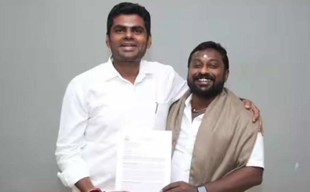 bjp executive sg surya issue police searching
